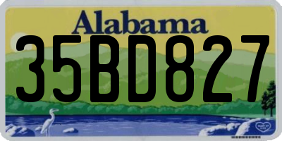 AL license plate 35BD827