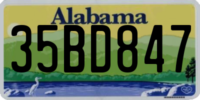 AL license plate 35BD847
