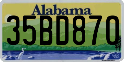 AL license plate 35BD870
