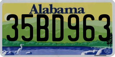 AL license plate 35BD963