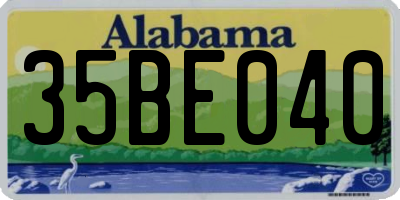 AL license plate 35BE040