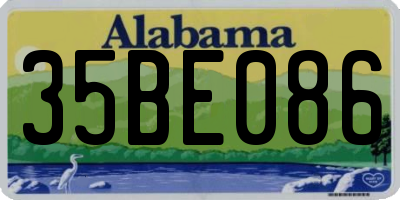 AL license plate 35BE086