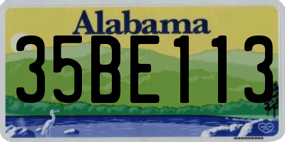 AL license plate 35BE113