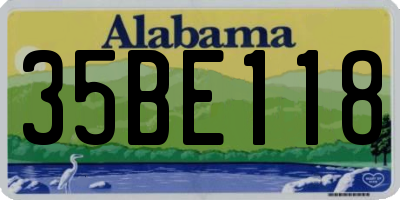 AL license plate 35BE118