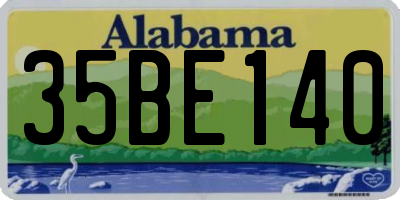 AL license plate 35BE140