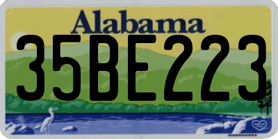 AL license plate 35BE223