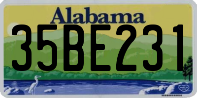 AL license plate 35BE231