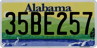 AL license plate 35BE257