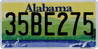 AL license plate 35BE275