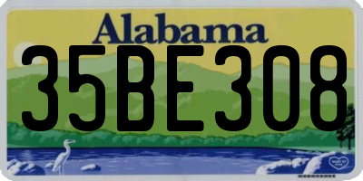 AL license plate 35BE308