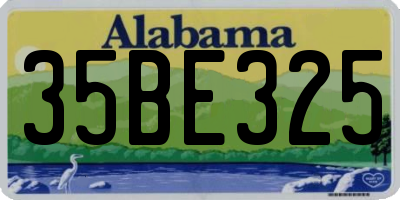 AL license plate 35BE325