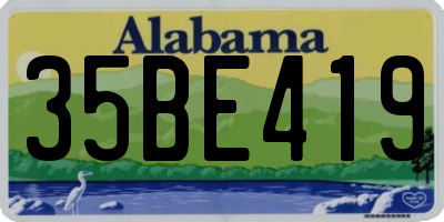 AL license plate 35BE419