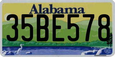 AL license plate 35BE578