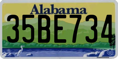 AL license plate 35BE734