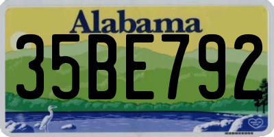 AL license plate 35BE792