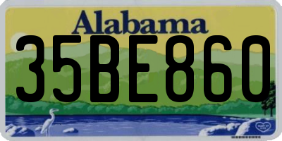 AL license plate 35BE860