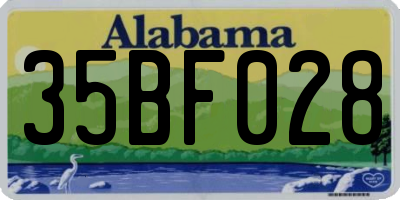 AL license plate 35BF028
