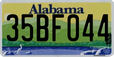 AL license plate 35BF044
