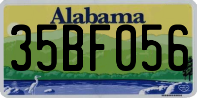 AL license plate 35BF056