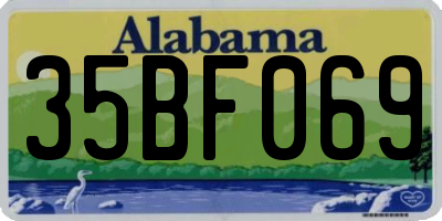 AL license plate 35BF069