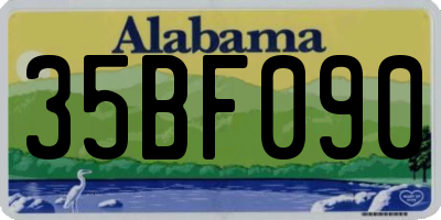 AL license plate 35BF090