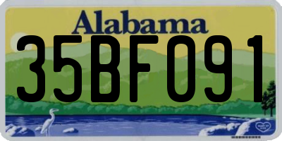 AL license plate 35BF091