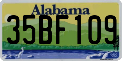 AL license plate 35BF109