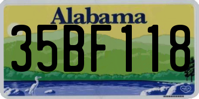 AL license plate 35BF118