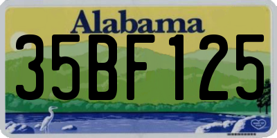 AL license plate 35BF125