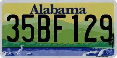 AL license plate 35BF129