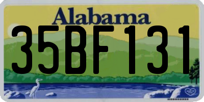 AL license plate 35BF131