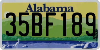 AL license plate 35BF189