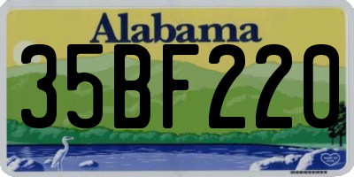 AL license plate 35BF220