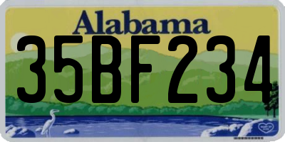 AL license plate 35BF234