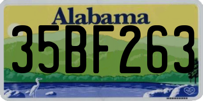 AL license plate 35BF263