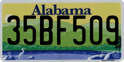 AL license plate 35BF509