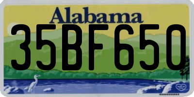 AL license plate 35BF650
