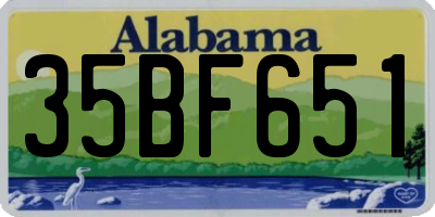 AL license plate 35BF651
