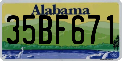 AL license plate 35BF671