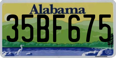 AL license plate 35BF675
