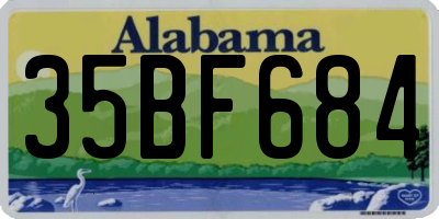 AL license plate 35BF684