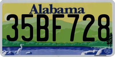 AL license plate 35BF728