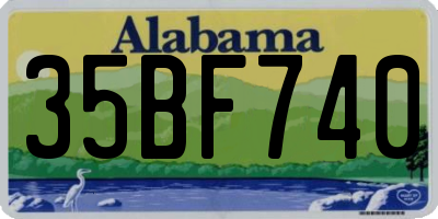 AL license plate 35BF740