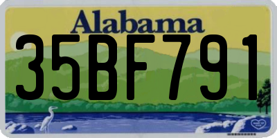 AL license plate 35BF791