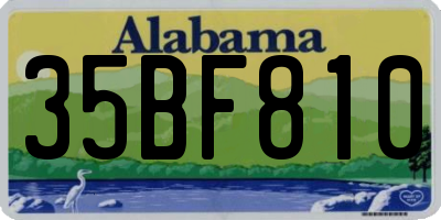 AL license plate 35BF810