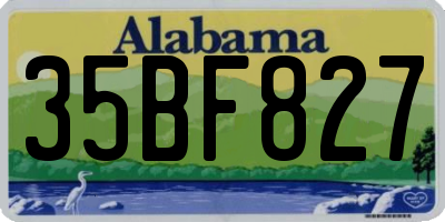 AL license plate 35BF827