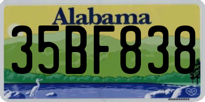 AL license plate 35BF838