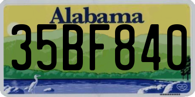 AL license plate 35BF840