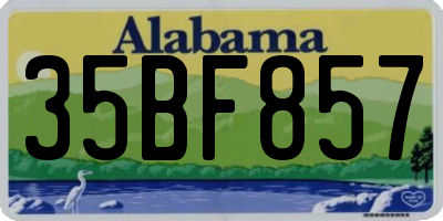 AL license plate 35BF857