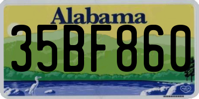 AL license plate 35BF860